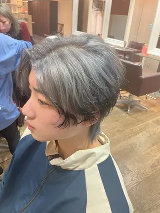 ショート カラー メンズ メンズパーマ/心斎橋 /四ツ橋駅/しょうまのヘアスタイル