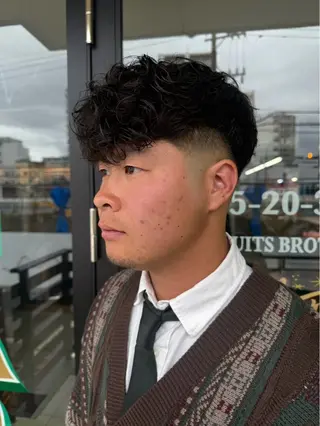 メンズ 毛流れパーマ/ Rukiaのヘアスタイル