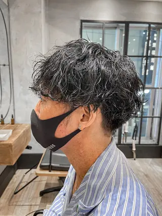 ショート パーマ メンズ amie高崎所属・高崎メンズパーマ 髪質改善TAKEのヘアスタイル