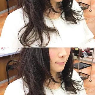 ロング カラー パーマ ヘアアレンジ ベリショディレクター 小野 健太郎のヘアスタイル