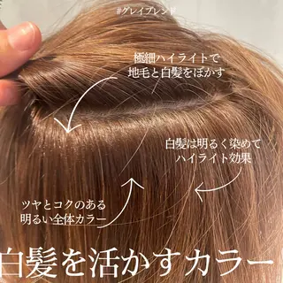 セミロング カラー DX SHARE SALON所属・matka白髪ぼかし 大人ヘア/KEIKOのヘアスタイル