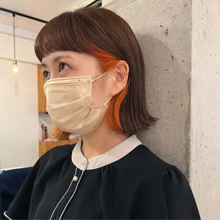 セミロング カラー 暖色/パーマ 🌼クニトウメイのヘアスタイル