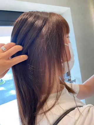 セミロング カラー ヤマグチ ナツキのヘアスタイル