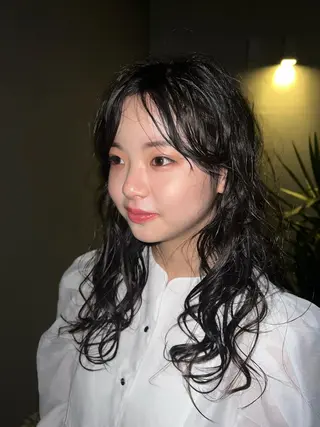 ロング パーマ ROBBY所属・松井美樹/似合わせ ガーリー・韓国のヘアスタイル