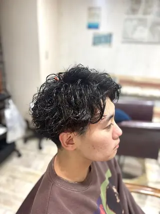 ショート パーマ メンズ 💥桜木町メンズ特化 💥ルキのヘアスタイル