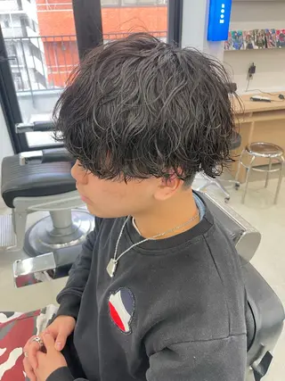 ショート カラー パーマ ヘアアレンジ メンズ 亀井隆汰/メンズ専門 パーマ特化美容師のヘアスタイル