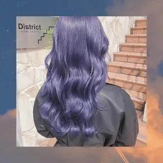 ミディアム カラー ヘアアレンジ 韓国レイヤーカット/ 儚げカラーチナツのヘアスタイル