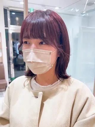 ミディアム カラー 顔周り🇰🇷韓国 レイヤー/いづみ💞のヘアスタイル