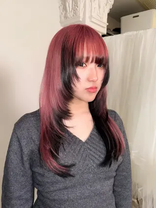 ロング カラー HARUNA/原宿/ デザイン/カットのヘアスタイル