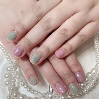 ネイル RAFFINE 月🦋🩵のネイルデザイン