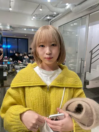 ショート カラー スパイラルパーマ 🌐hina⭐️のヘアスタイル