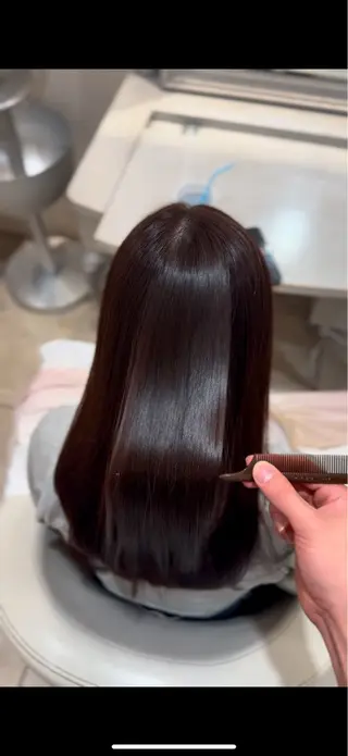 ロング 縮毛矯正／ストレート /yuyaのヘアスタイル