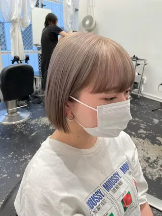 ショート カラー ヘアアレンジ 艶ハイトーン/ヘア アレンジAYAKAのヘアスタイル
