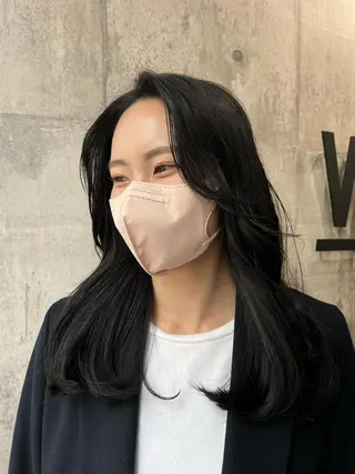 セミロング カラー 美容室 _WHITE＋ 南海難波店【アンダーホワイトプラス】所属・✨レイヤー/透明感 /豊嶋里緒✨のヘアスタイル