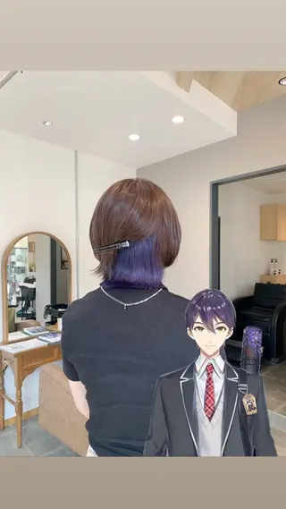 ショート カラー 鍋嶋 涼香のヘアスタイル