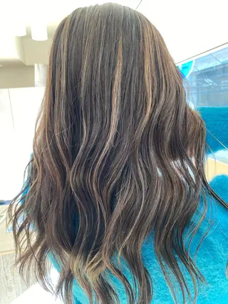 セミロング カラー ヘアアレンジ 久米 治仁のヘアスタイル