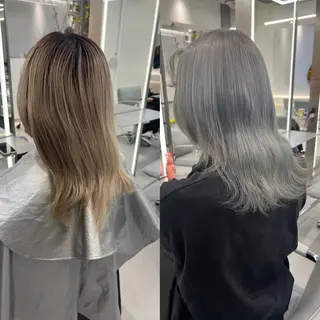 セミロング カラー ヘアアレンジ ar+ ❤︎ maiのヘアスタイル