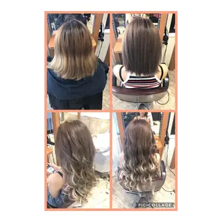 ミディアム カラー 100%髪質改善特化 TRUNSのヘアスタイル