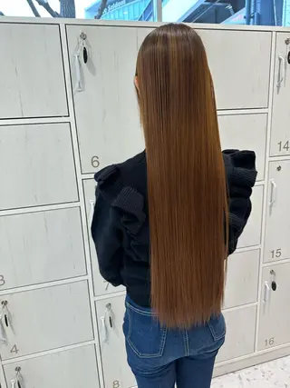 ロング ムトウセイマ/艶髪 /艶ケアWブリーチのヘアスタイル