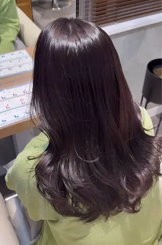 ロング カラー 💖大人韓国ヘア💖 韓国艶カラー【銀座】のヘアスタイル