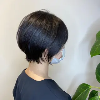 ショート レイヤー/韓国/ボブ 縮毛矯正/畠中ケントのヘアスタイル