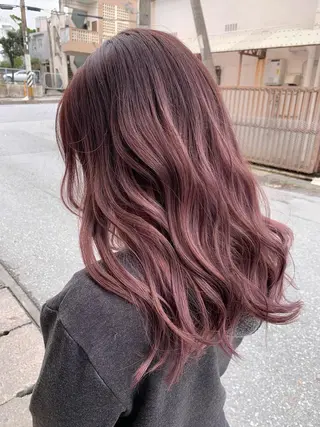 セミロング TORANK’S 那覇【トランクス】所属・✂︎ 艶カラー /透明感カラーのヘアスタイル