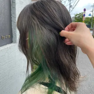 セミロング カラー 🫧🍋ダブルカラー 🍋mizuhoのヘアスタイル