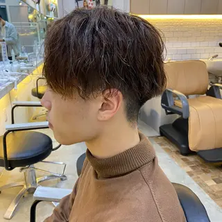 ショート パーマ メンズ CLUTCH天王寺 西藤遥河のヘアスタイル