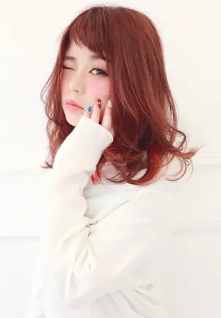 ショート ミディアム セミロング カラー IVY joure Suzu.のヘアスタイル