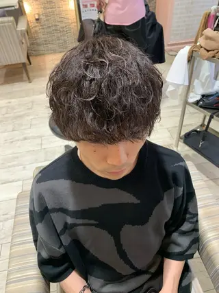 パーマ メンズ 梅田マンツーマン メンズ特化美容師のヘアスタイル