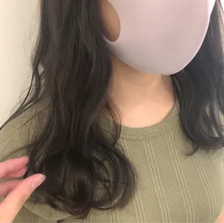 セミロング カラー 細めハイライト🩶 ボブ/レイヤーカットのヘアスタイル