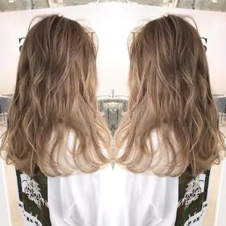 セミロング カラー ヘアアレンジ BANK'S hair所属・💐ケラチン 髪質改善寺坂雄飛💐のヘアスタイル