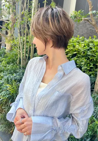 ショート 【似合わせ・レイヤー ・パーマ】海気のヘアスタイル