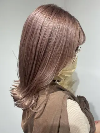 セミロング カラー 酸性縮毛矯正 梅田茶屋町 Juriのヘアスタイル