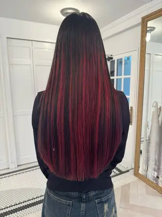 カラー ブリーチカラー🎀 韓国風/寺門美優のヘアスタイル