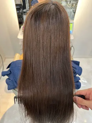 ロング RIKI/センター パート/メンズパーマのヘアスタイル