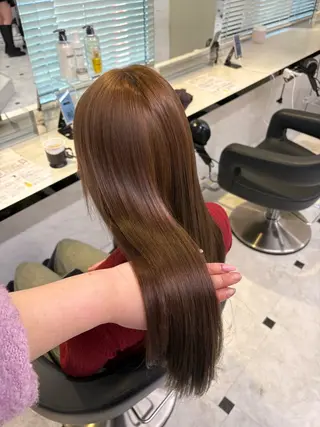 ロング カラー 透明感ベージュカラー 🪞上野🪞AIのヘアスタイル