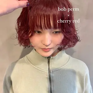 ショート カラー パーマ カノン/アニオタ🧡 暖色/酸性ストレートのヘアスタイル