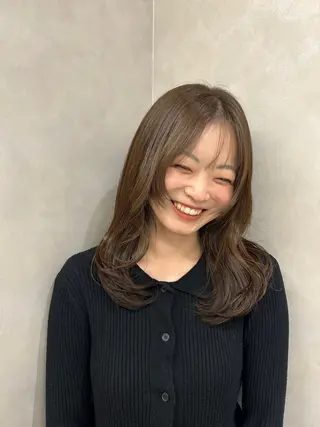 ミディアム カラー 髪質改善Bonheur川西所属・ノンダメージ ✂︎竹村まどかのヘアスタイル