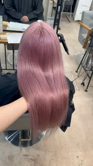 ロング カラー 💗ツヤ髪ハイトーン 💗RIKOのヘアスタイル