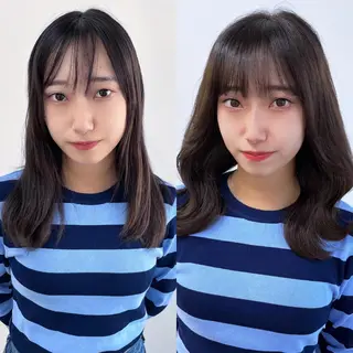 ミディアム カラー パーマ ヘアアレンジ 韓国×髪質改善💊 似合わせ/武田涼のヘアスタイル