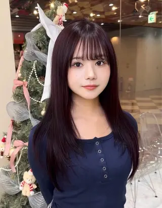 セミロング カラー ワンホン×髪質改善 つのーか🩶‪🫧のヘアスタイル