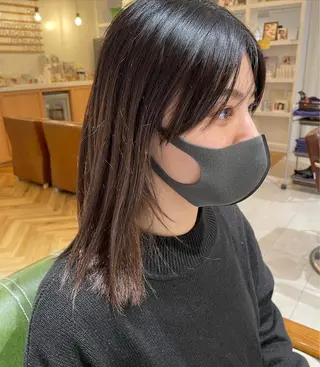 ミディアム カラー パーマ eins.hair所属・過去一の柔髪ヘア 🌿einshairのヘアスタイル