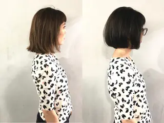 ショート カラー ボブ/ショート/ 白髪染め/メンズ葛西のヘアスタイル