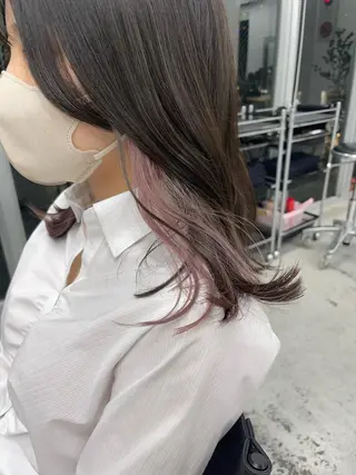 ミディアム カラー ブリーチダブルカラー 【koide】のヘアスタイル