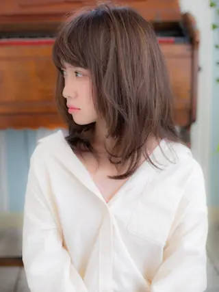 セミロング 福島 浩司のヘアスタイル