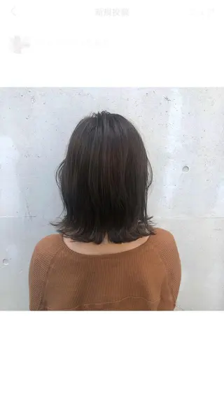 ミディアム カラー 酸性縮毛矯正🧴韓国 レイヤー/髪質改善のヘアスタイル