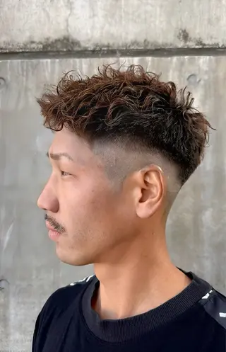 ショート パーマ メンズ イーストハムネオ高木 亮人🌿のヘアスタイル