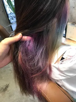 セミロング カラー パーマ ヘアアレンジ メンズ キッズ ネイル マツエク・マツパ サロンドミルク 原宿のヘアスタイル