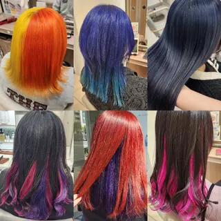 カラー 推しアニメカラー🌈 ツヤ透明感カラー🦄のヘアスタイル